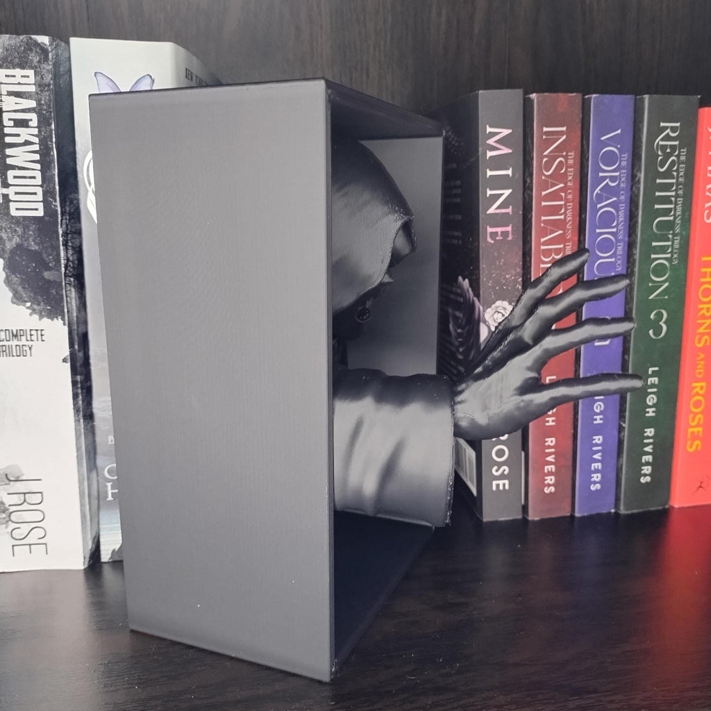 Grim Reaper Book Nook – Dark Fantasy Bookshelf Insert