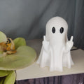 3D Printed Ghost Figurine – Middle Finger Hands, Novelty Gift, Funny Desk Decor