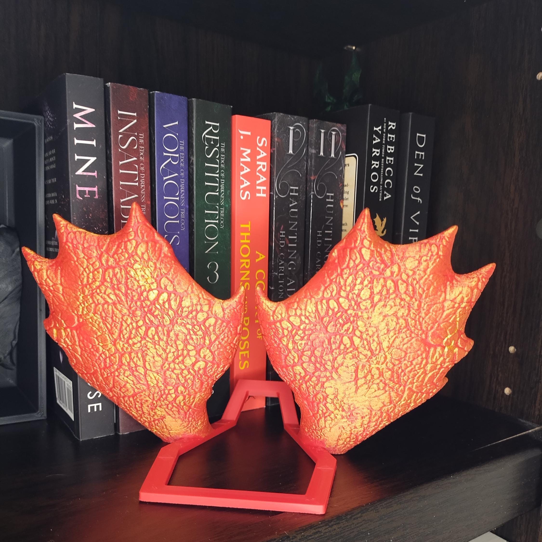 Dragon Wing Bookend | Fantasy Book Shelf Decor