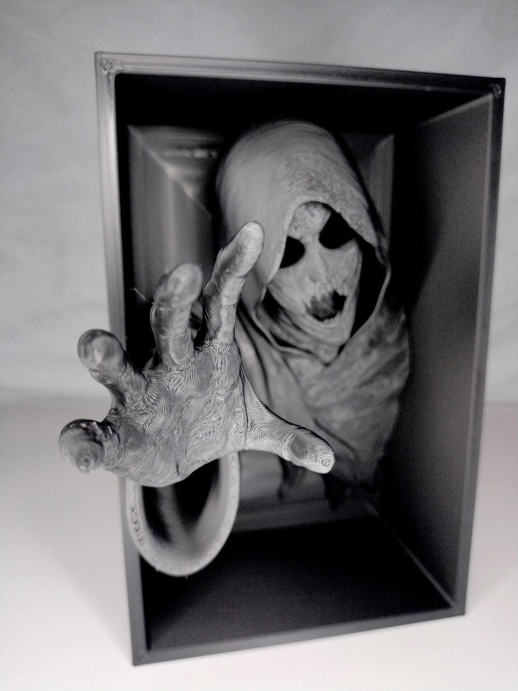 Grim Reaper Book Nook – Dark Fantasy Bookshelf Insert