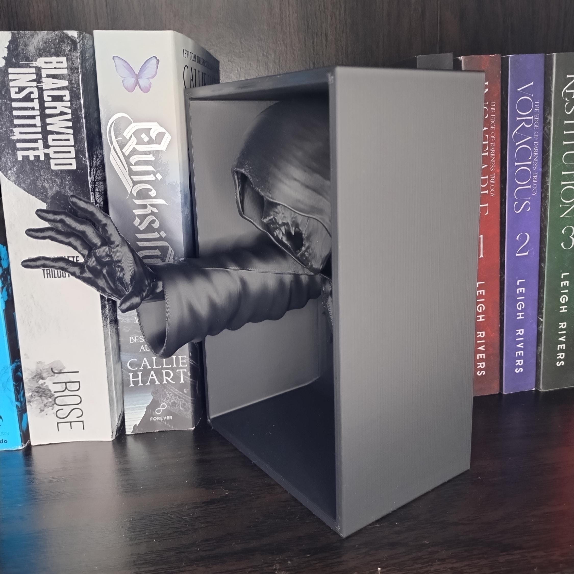 Grim Reaper Book Nook – Dark Fantasy Bookshelf Insert