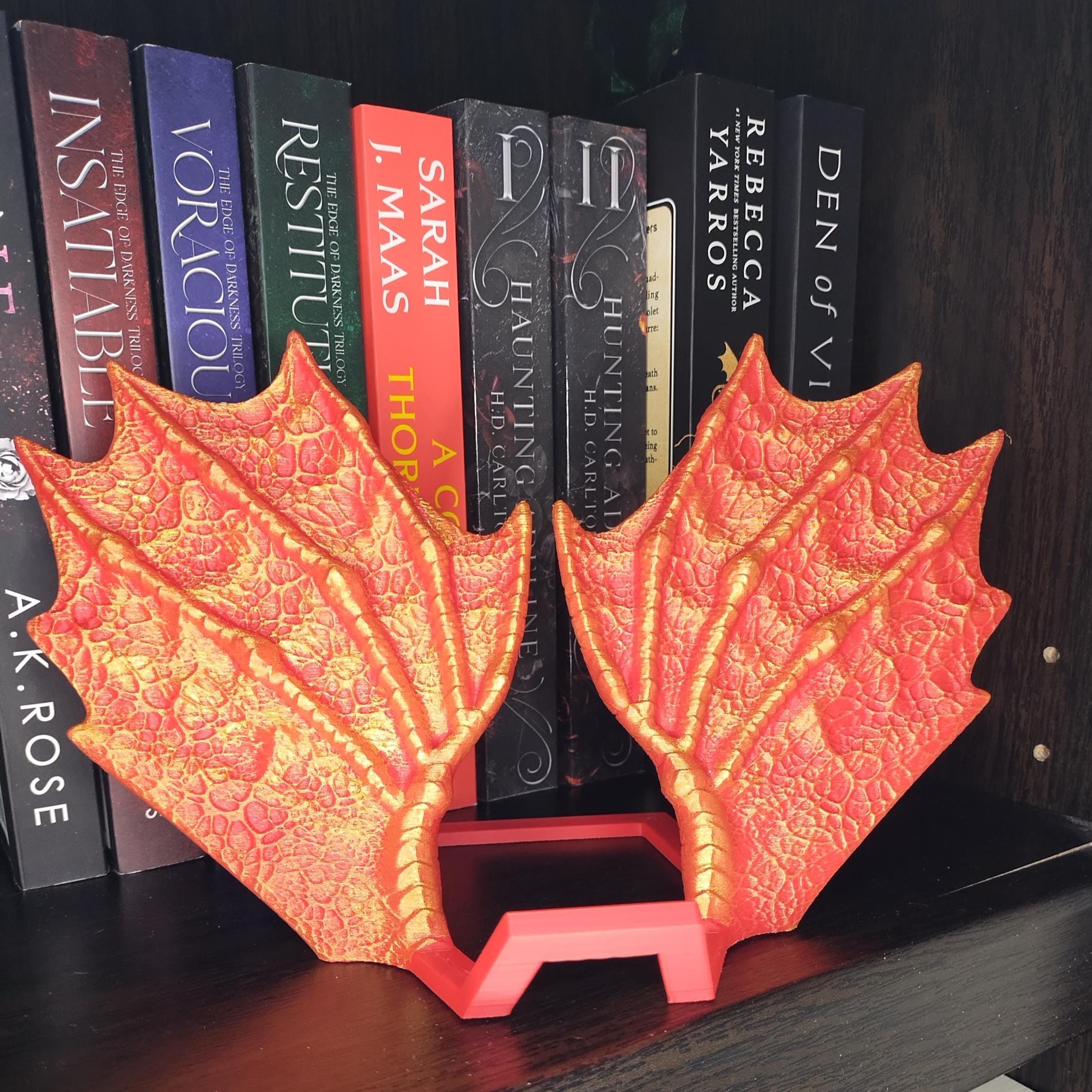 Dragon Wing Bookend | Fantasy Book Shelf Decor
