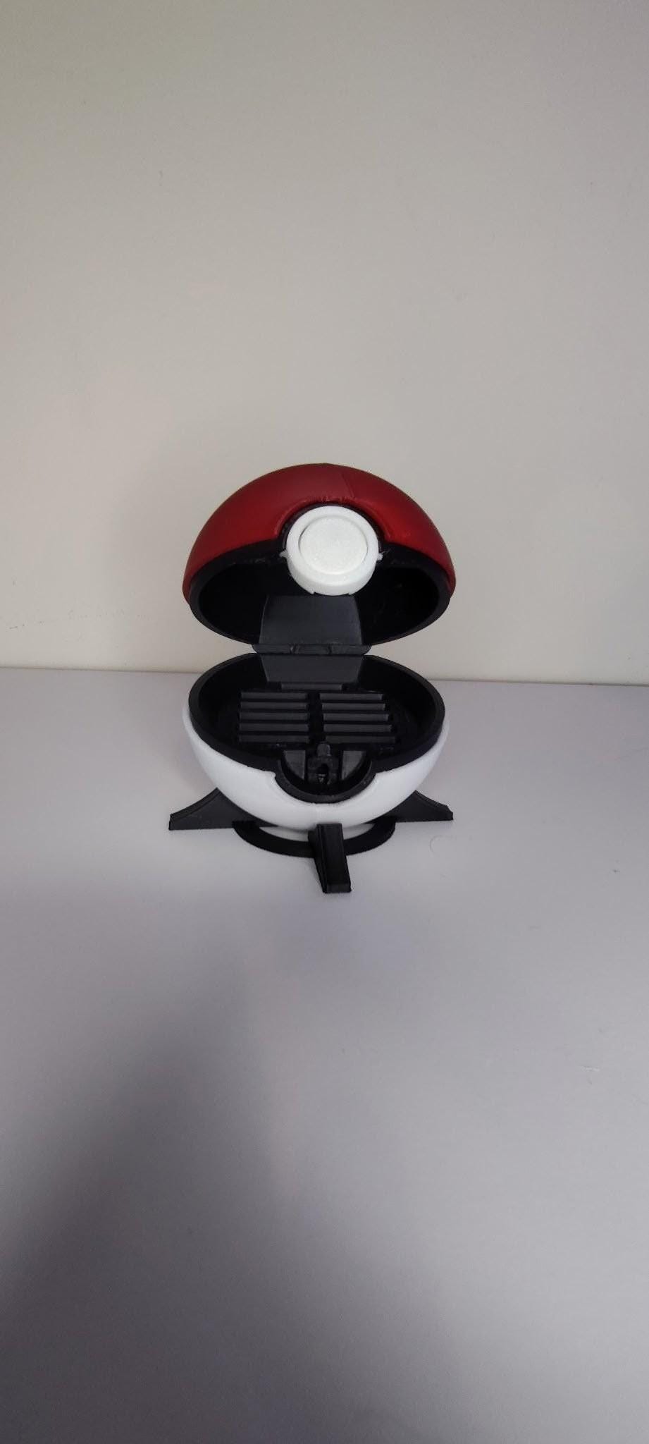 PokeBall Inspired Game Holder – Holds 12 Nintendo Switch Games – 3D Printed Game Cartridge Storage – Gaming Display Case with Stand