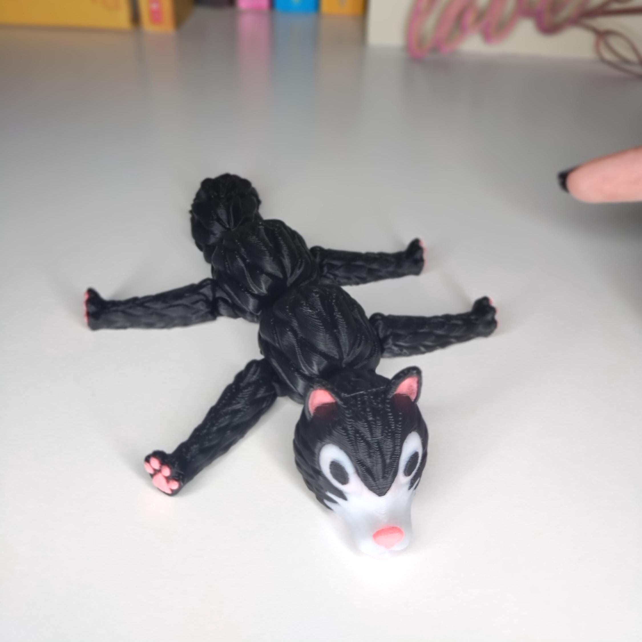 Articulated 3D Printed Wolf Figurine – Collectible Desk Toy